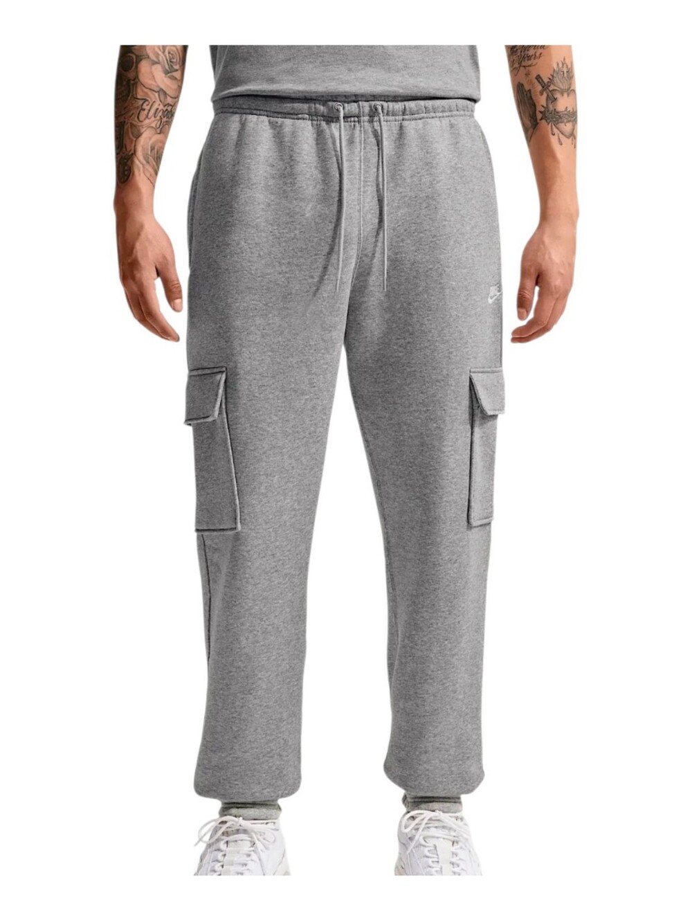 Nike Pants Mens 2XL Gray Heather Club Fleece Cargo FN3805 063 Jogger Sweats